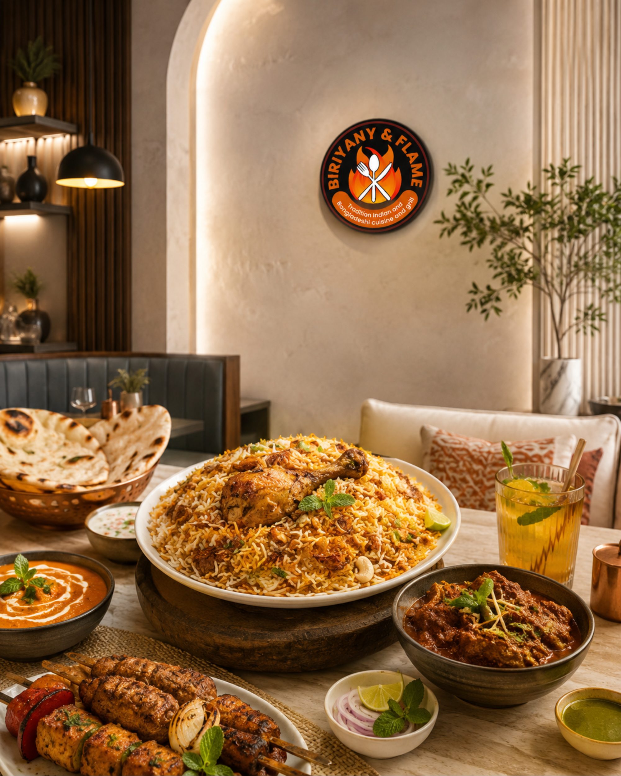 Biriyany and Flame food